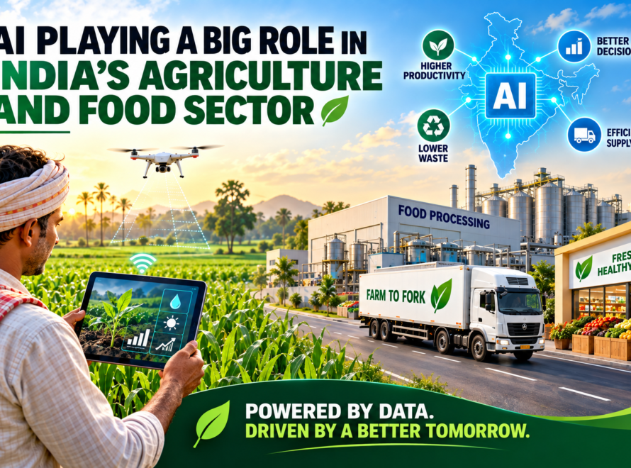 AI transforming India’s agriculture and food sector with smart farming, food processing, and supply chain technology
