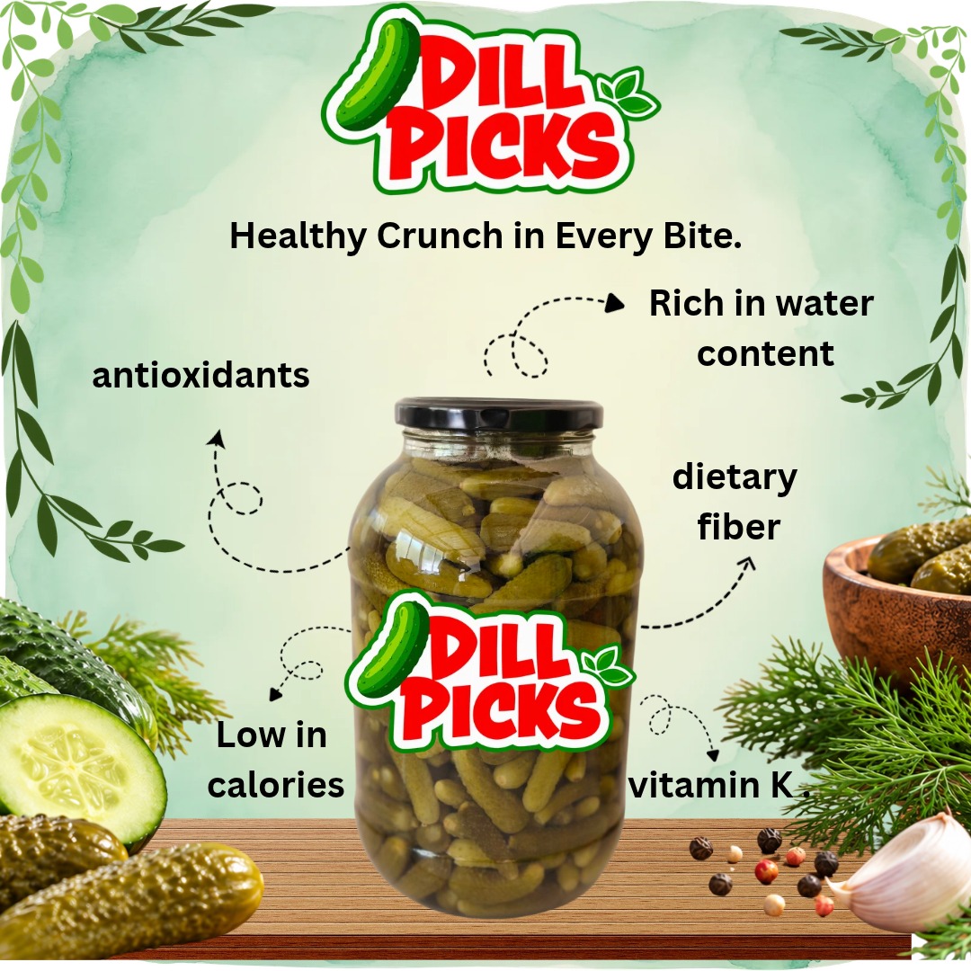 Dill Picks crunchy cucumber dill pickles in a jar