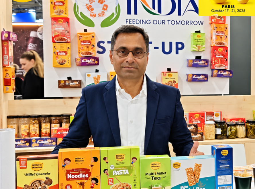 Millet n Minutes and VRD Best Foods showcasing Indian millet-based products at SIAL Paris 2026